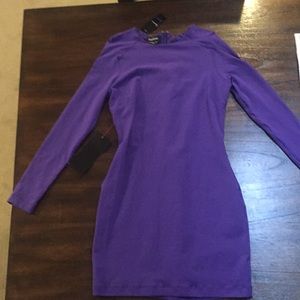Bebe long sleeved purple dress size M
